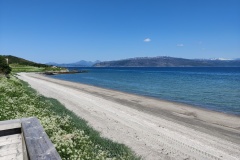 Vue depuis la maison à Laukvik